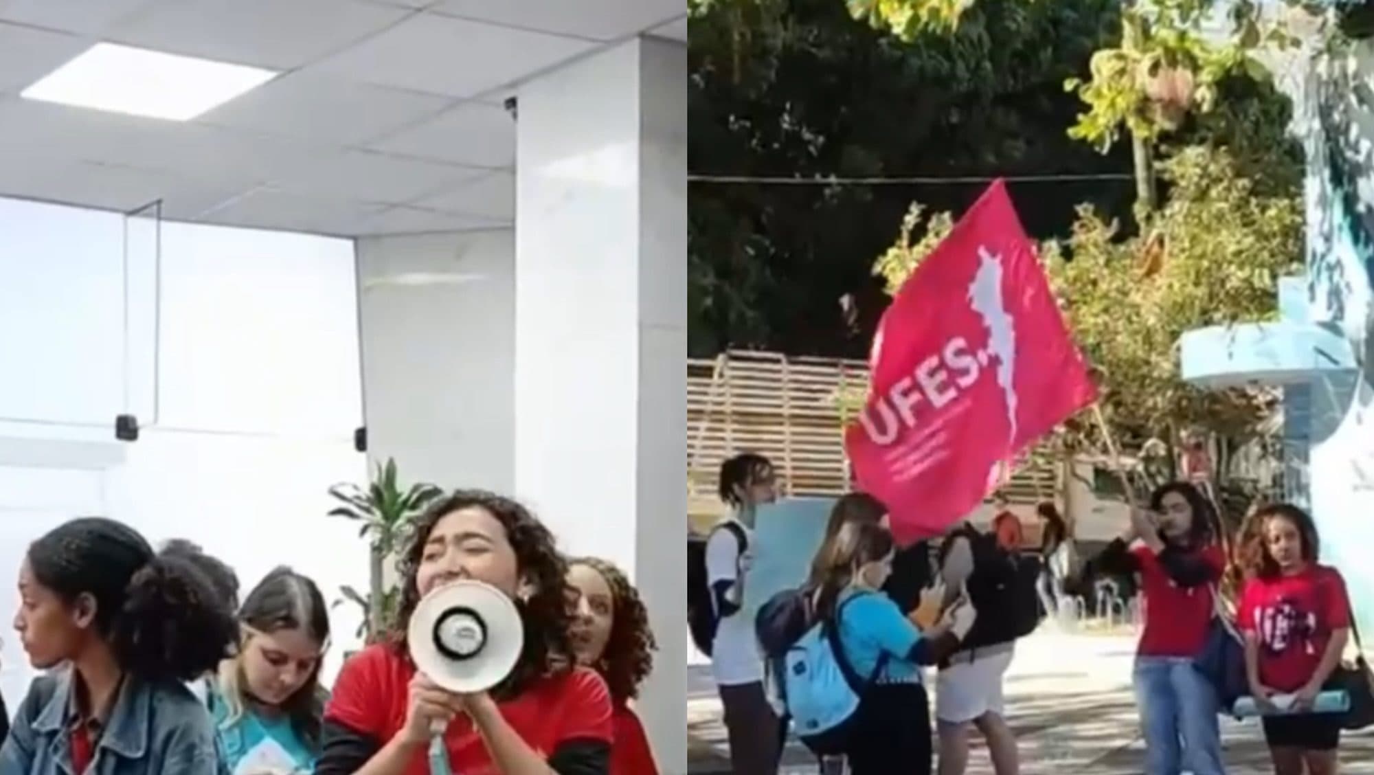 “Soltaram os capetas!”: estudantes da UFSC protestam em Florianópolis