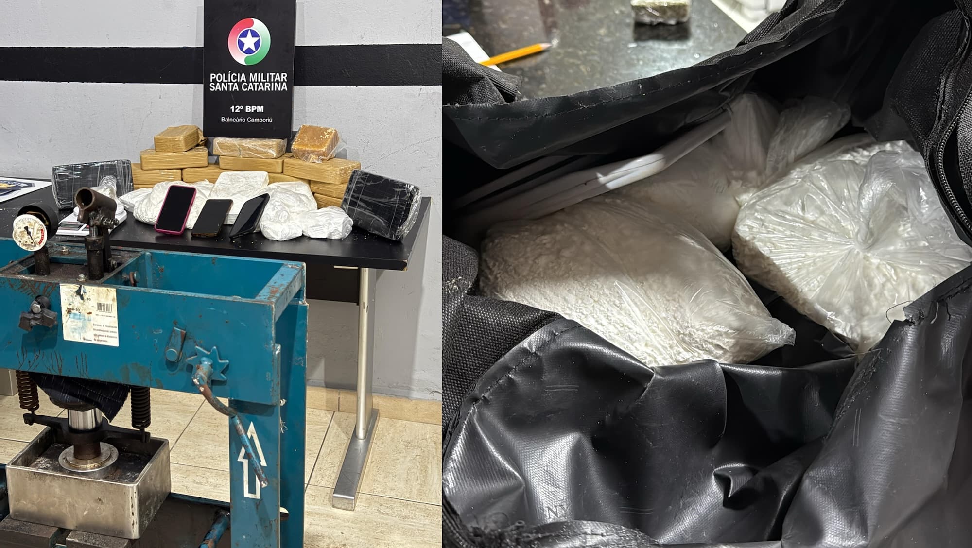 Mega operação em Balneário Camboriú: PM estoura ponto de drogas e prende quatro 