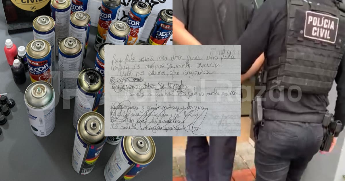 Prefeito é alvo de ataques em “letra de rap” apreendida com pichadores em SC: “prefeito boca aberta”