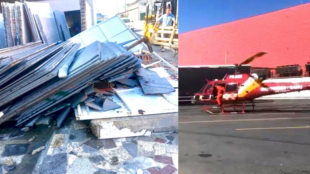 Trabalhador atingido por placas de mármore é identificado