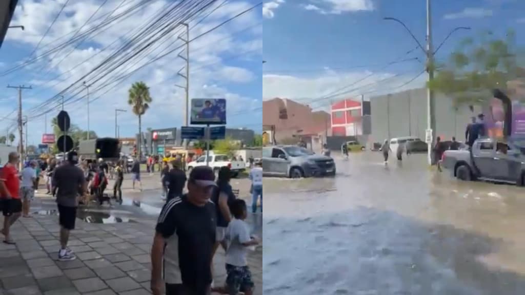 URGENTE: Vídeo mostra desespero após dique extravasar em Sarandi