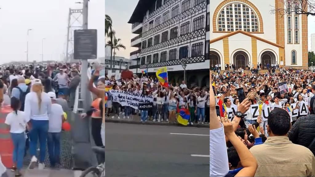 AGORA: Milhares de venezuelanos protestam em Santa Catarina