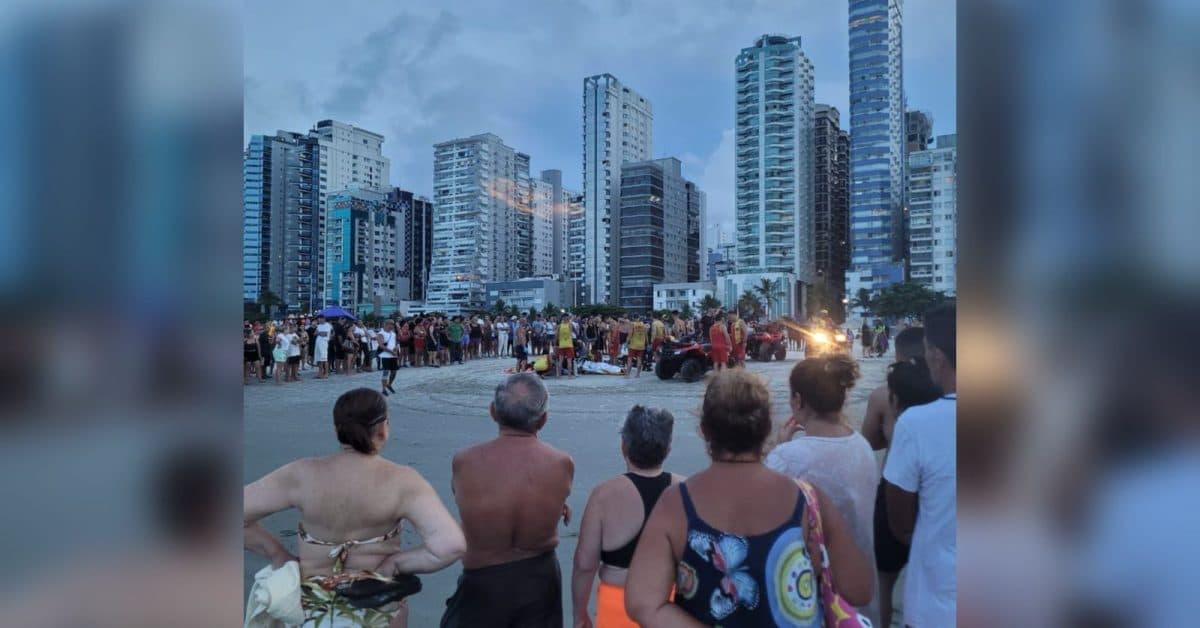Adolescente de 13 anos morre afogado enquanto nadava na praia de Balneário Camboriú