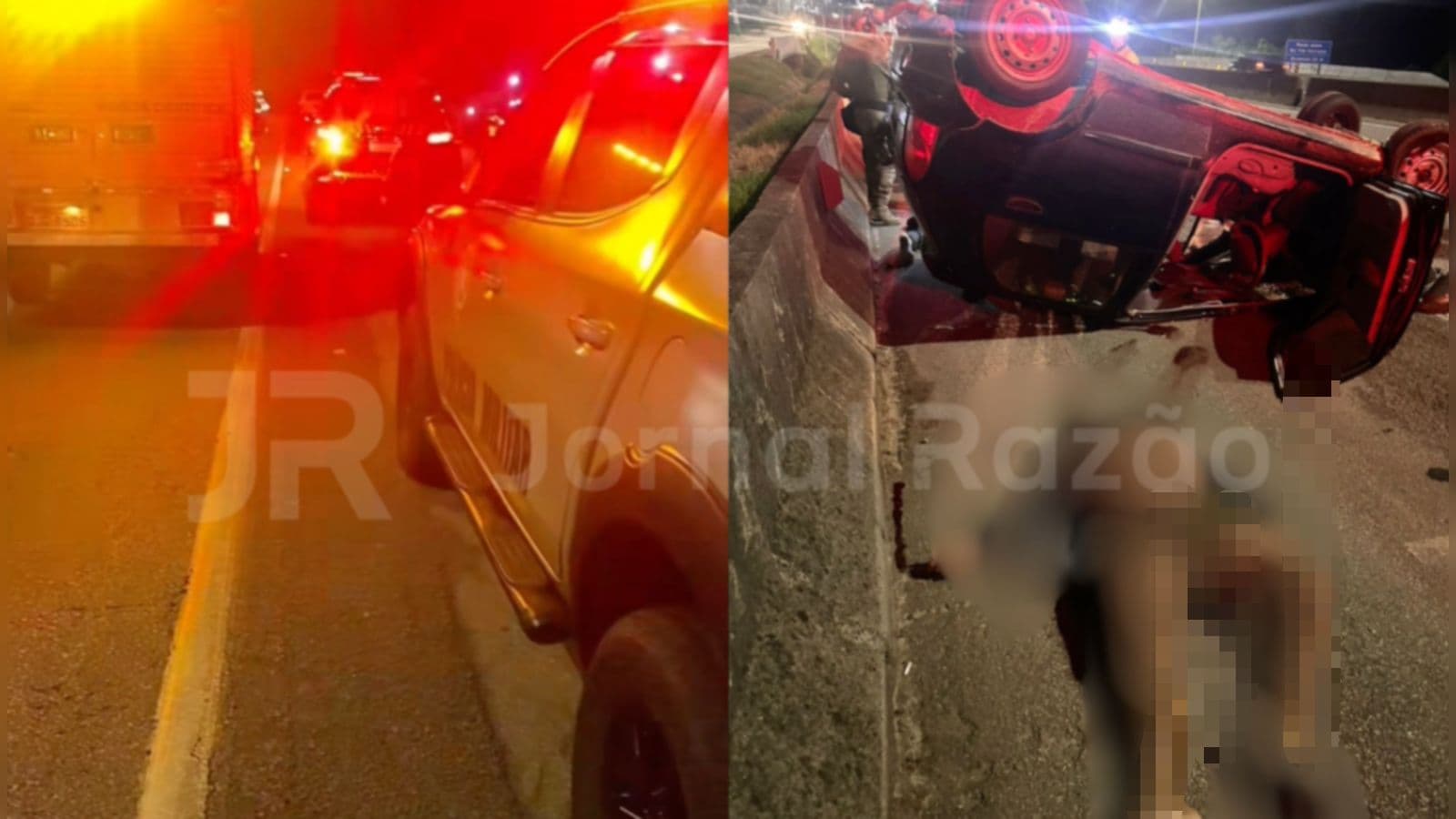 Perseguição termina com carro capotado e bandido morto em confronto com a PM na BR-101