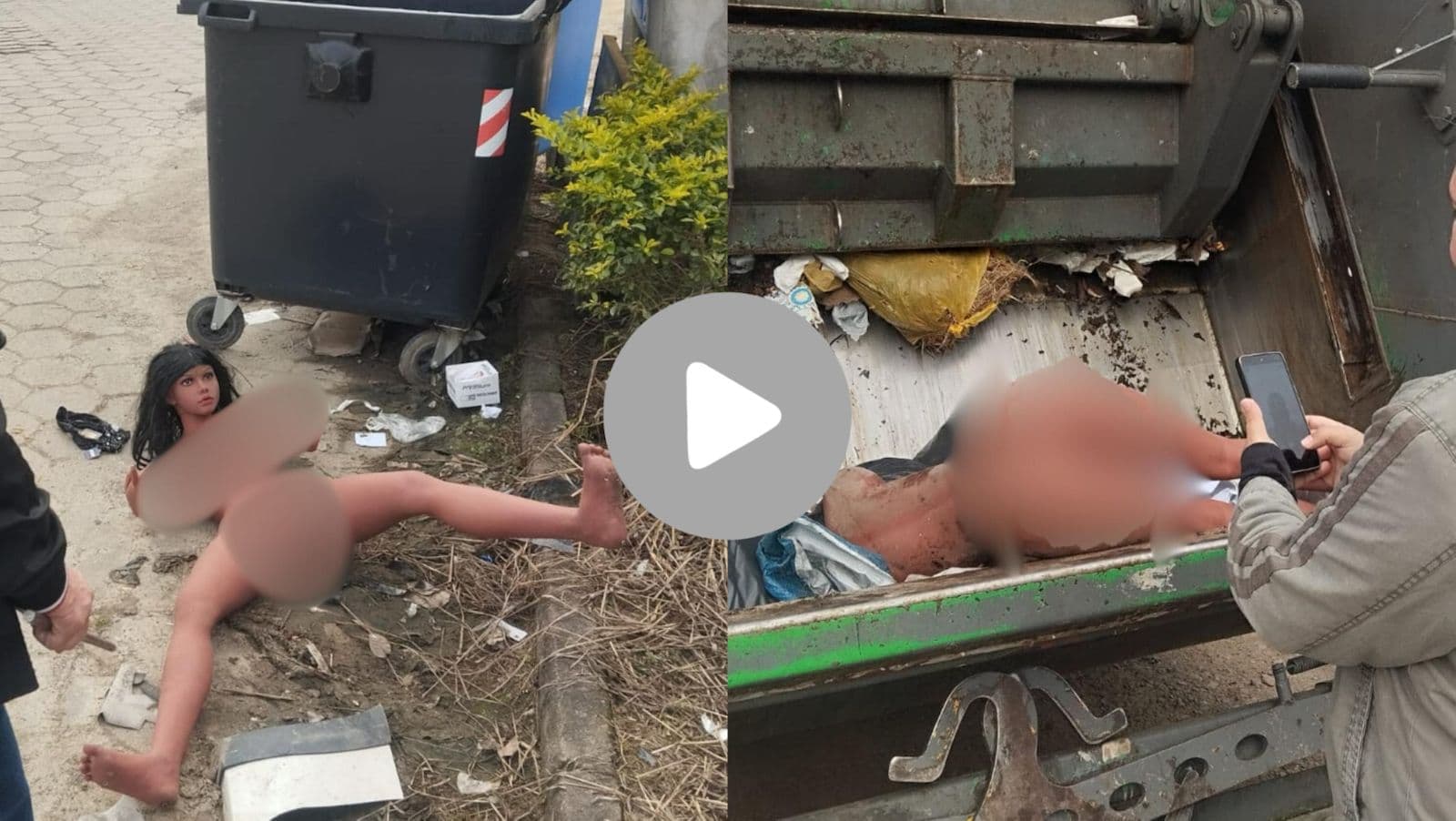 Garis encontram boneca sexual no lixo em SC, simulam ato com cabo de vassoura e vídeos viralizam