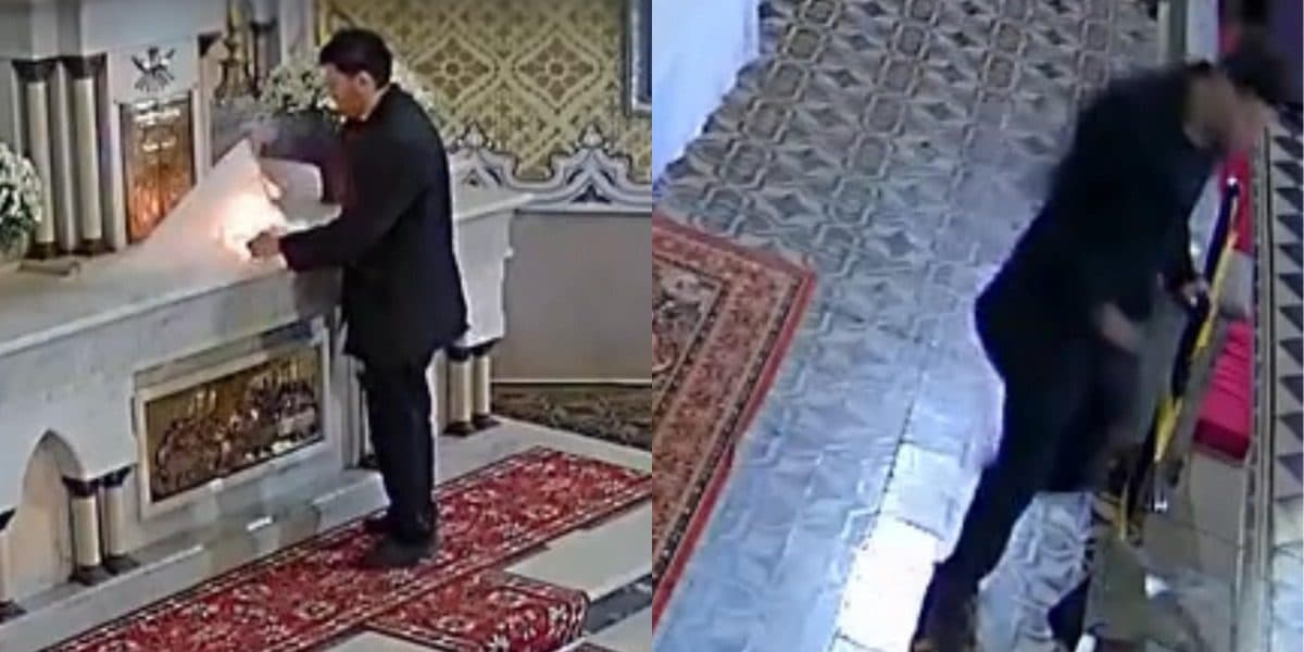 “Violou o sagrado”: homem invade igreja de SC e coloca explosivo no altar