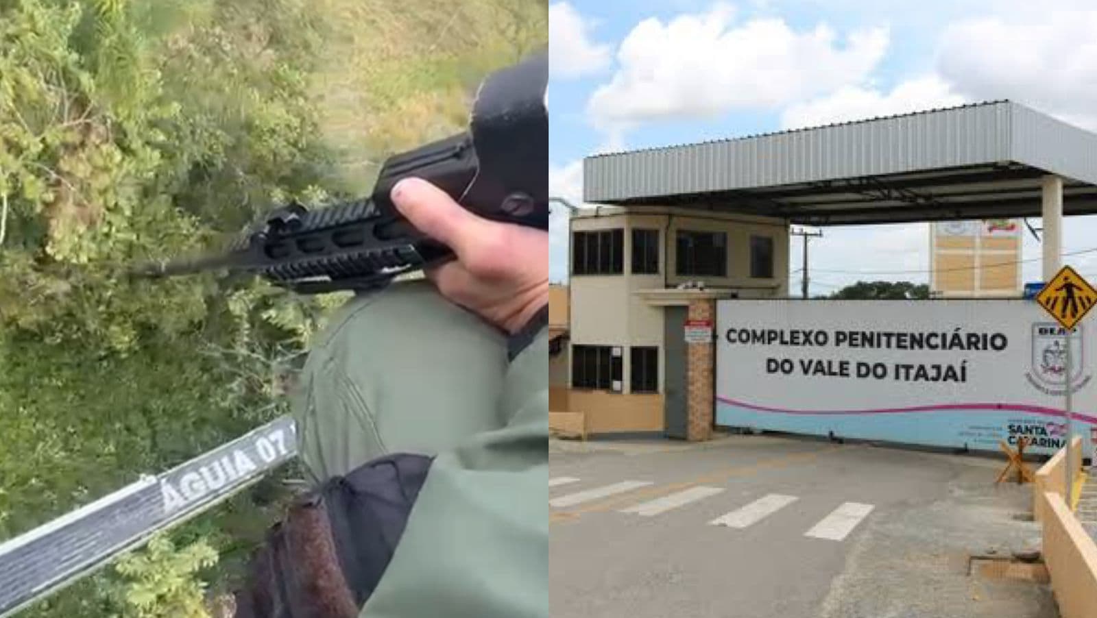 Fuga no Presídio da Canhanduba mobiliza helicóptero da PM em Itajaí