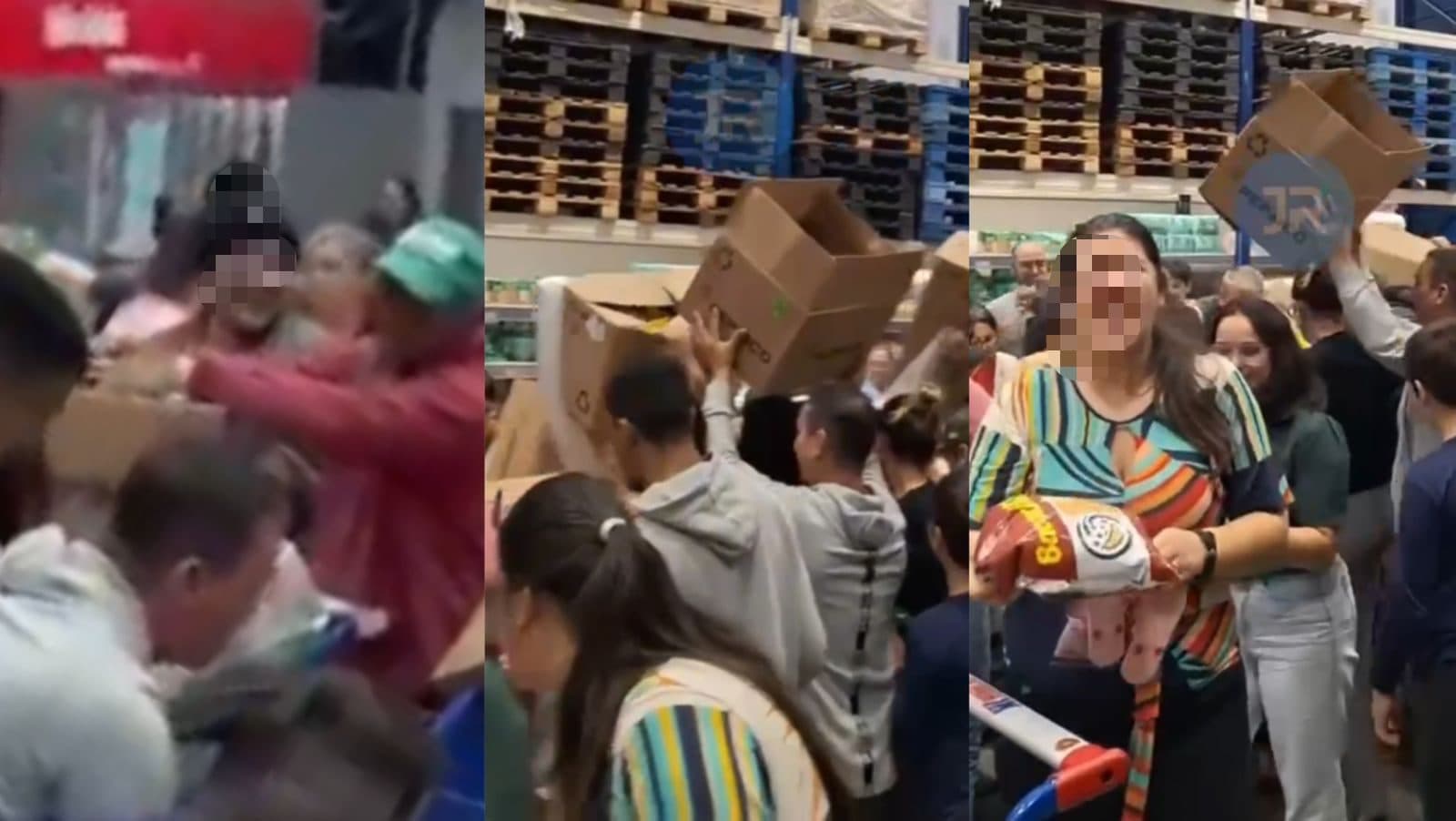 VÍDEOS: Multidão invade atacadista em Tijucas após anúncio de liquidação para reforma