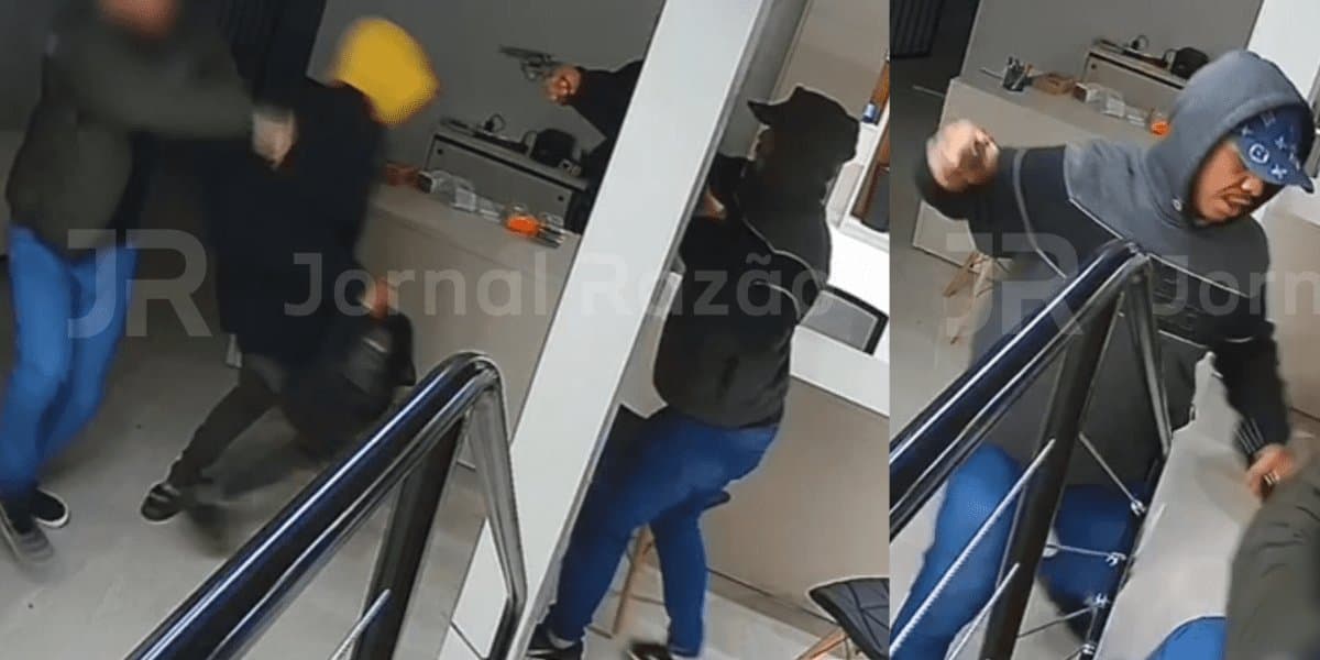 EXCLUSIVO: Quadrilha de venezuelanos atira em comerciante durante assalto em SC