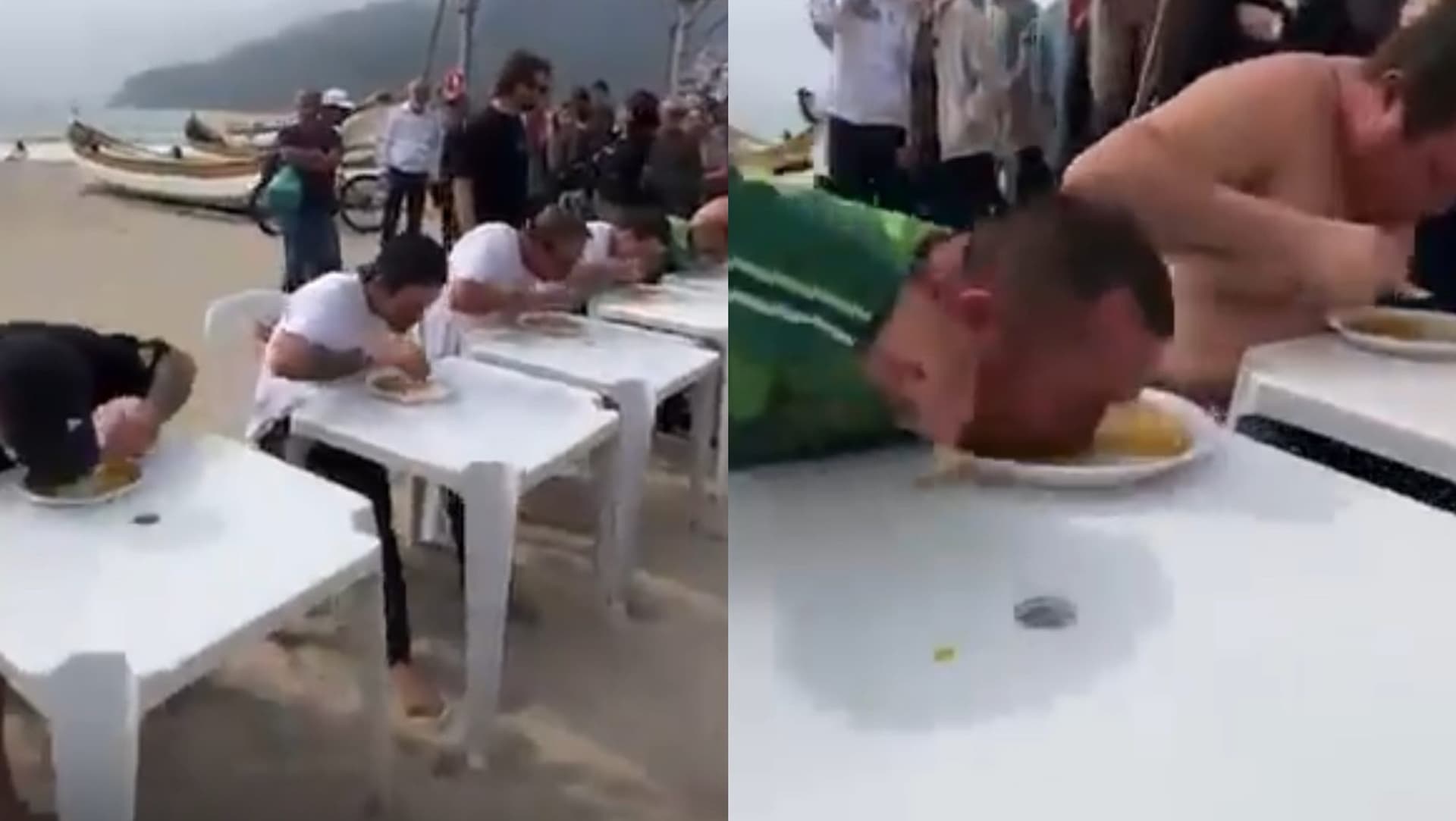“Deu nem tempo de esfriar”: pescadores devoram prato de pirão em menos de 1 minuto em SC