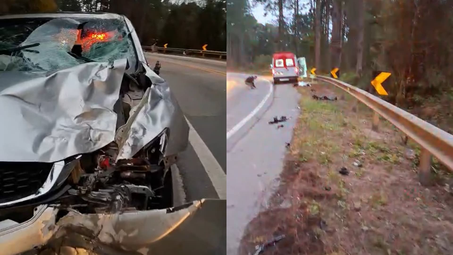 Motociclista morre após colisão frontal na BR-282 em Águas Mornas