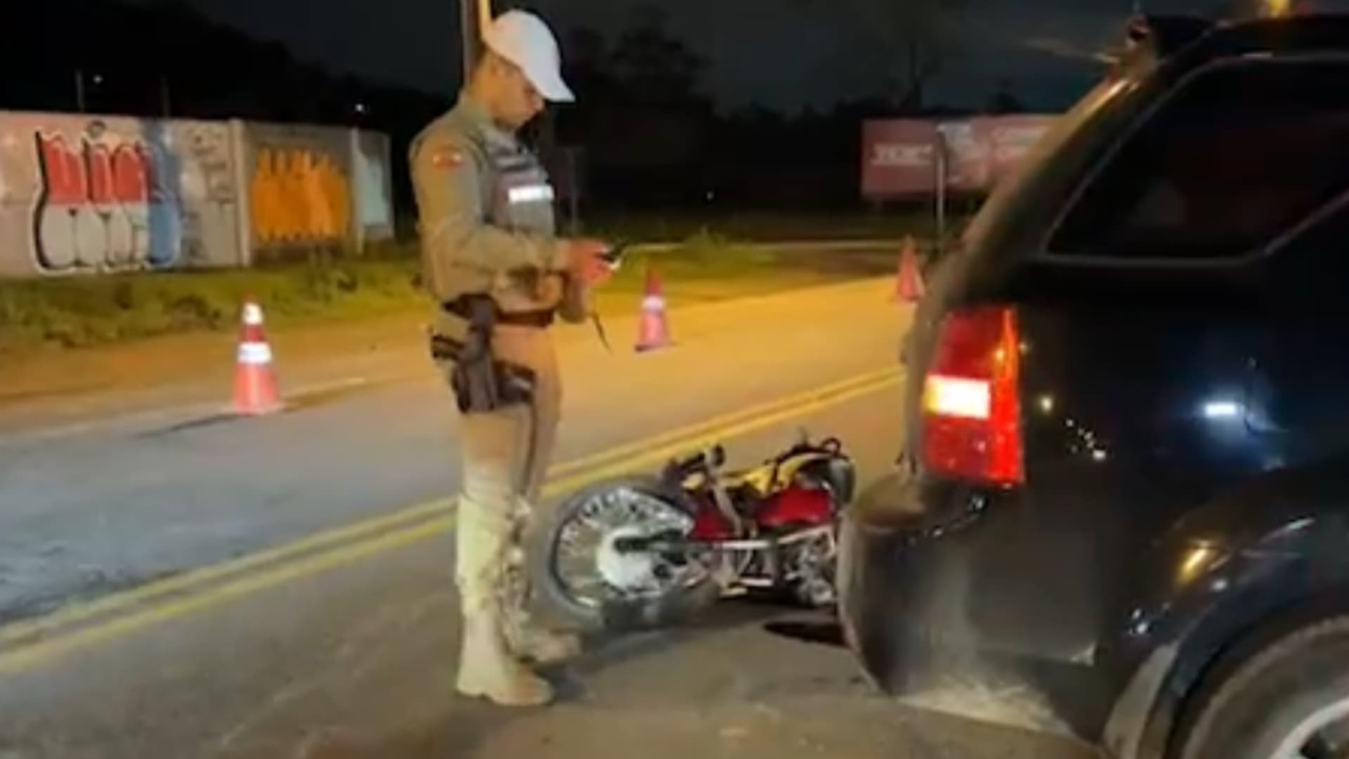 Motociclista de 19 anos morre após colisão com carro na SC-108