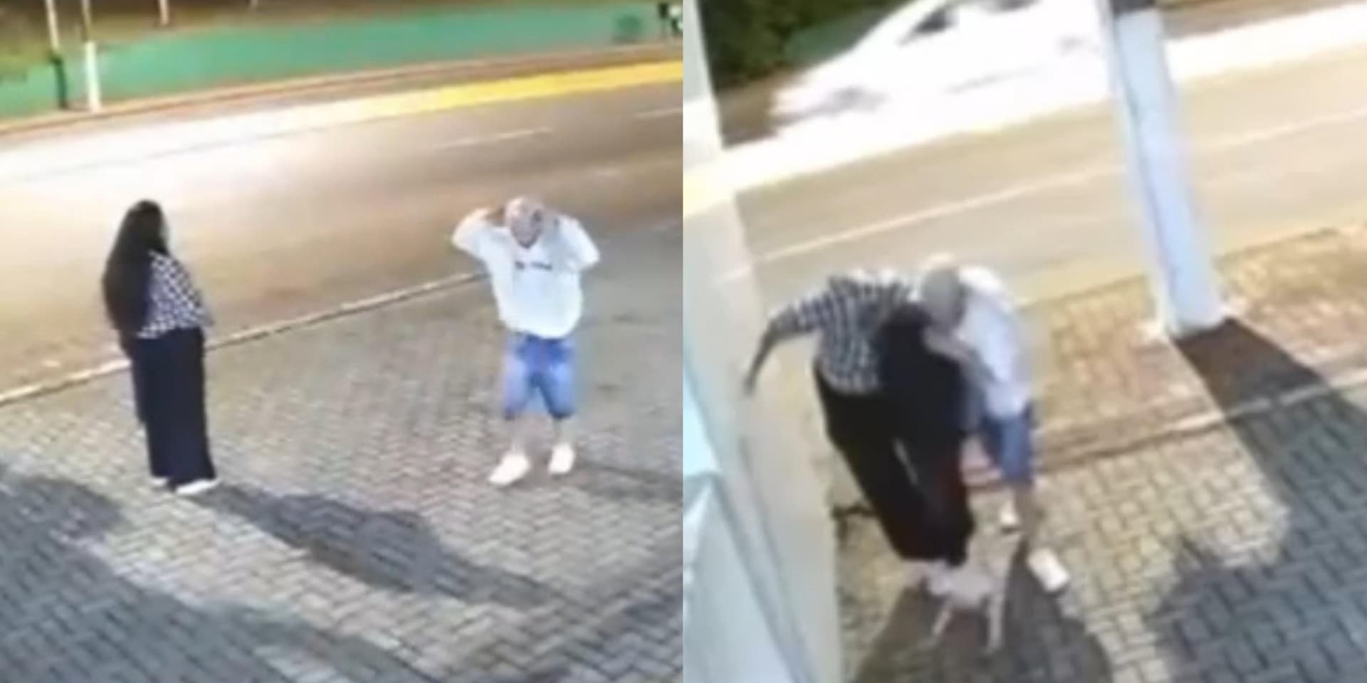 Câmeras flagram mulher sendo brutalmente espancada pelo ex em SC; Guarda Municipal evita tragédia maior