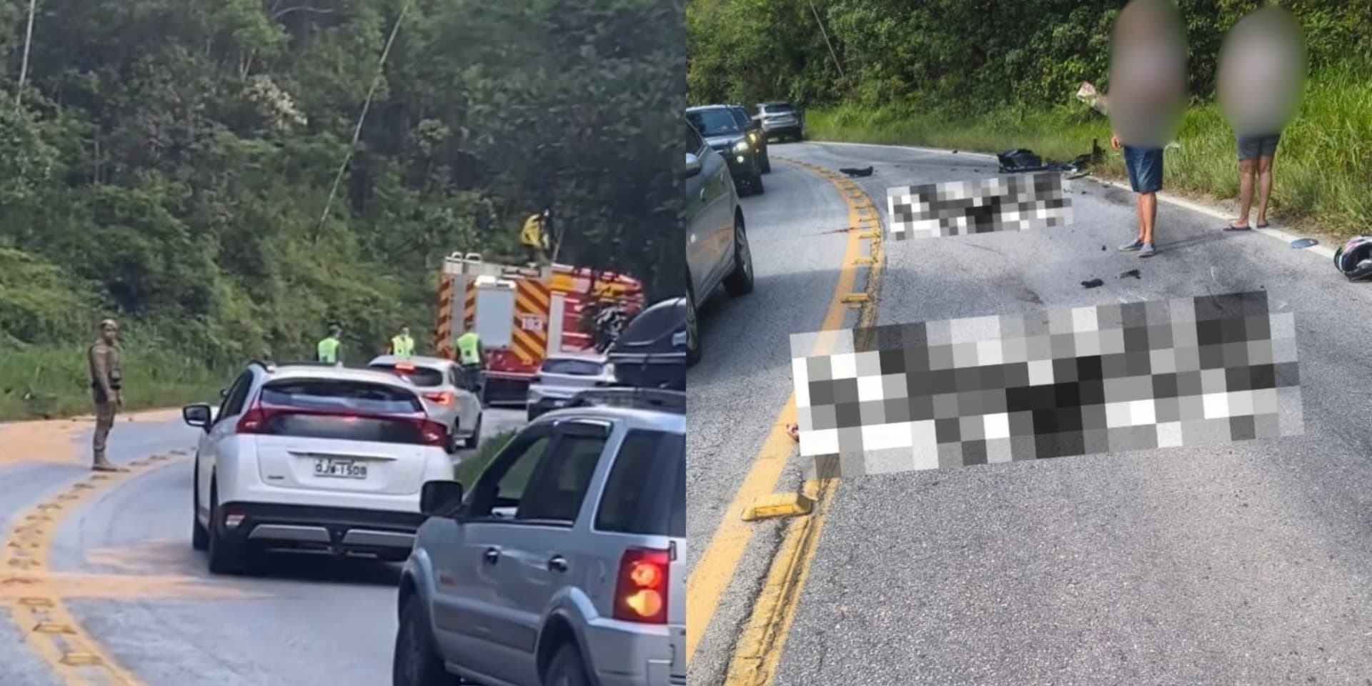 URGENTE: Duas pessoas morrem em grave acidente na SC-108, em Nova Trento