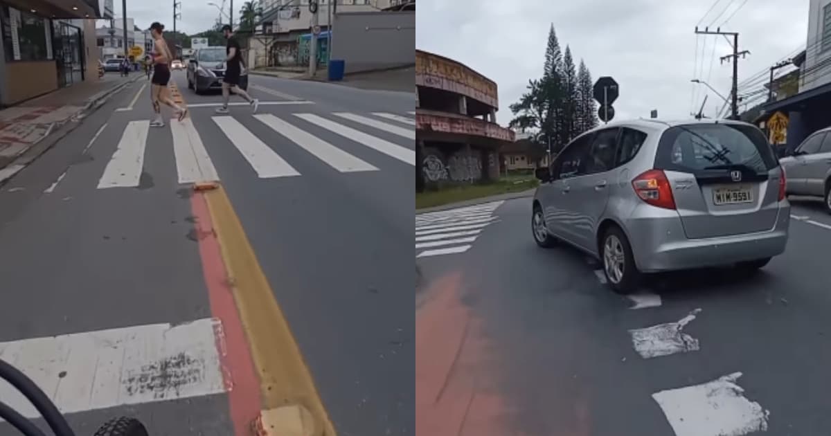 Jovem expõe perigos que enfrenta de bike no trânsito em cidade de SC: “a gente fica vulnerável”