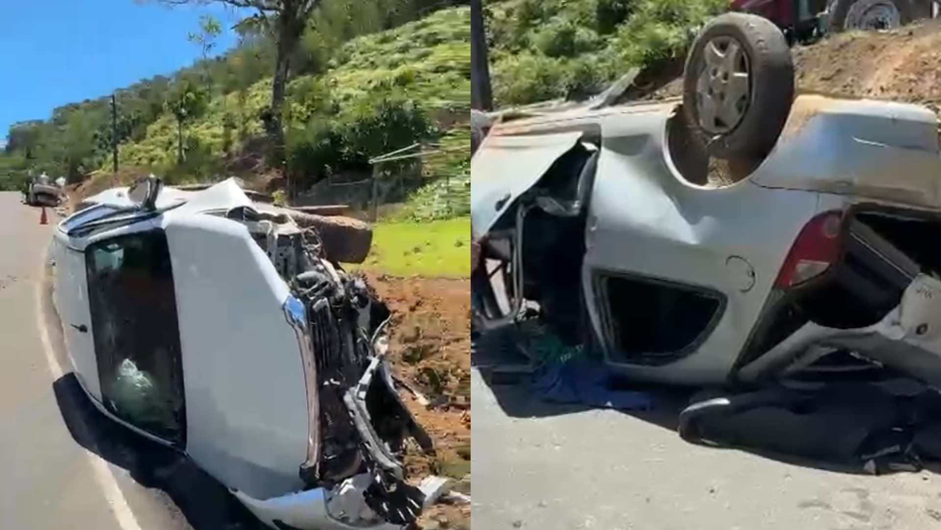 Colisão frontal deixa dois motoristas feridos na SC-414