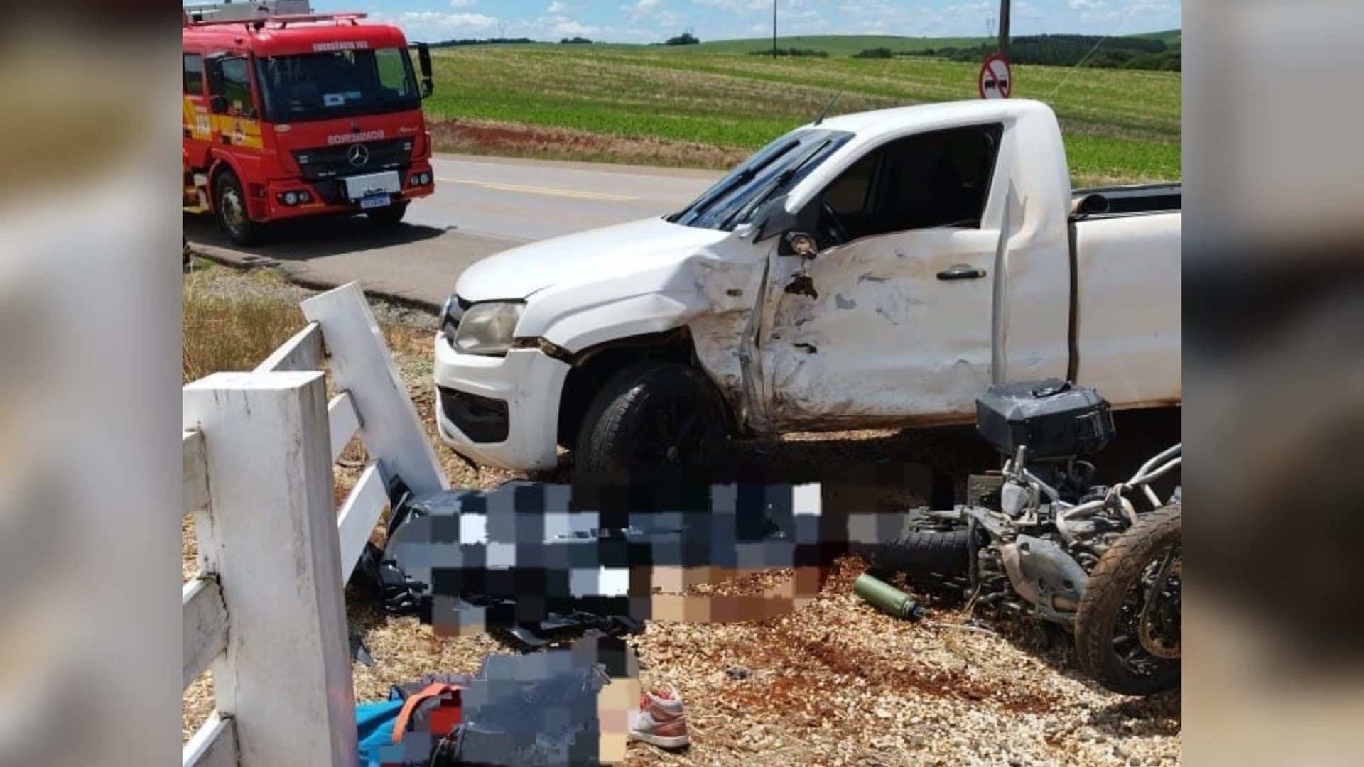 Motociclista morre após colisão com caminhonete na BR-470