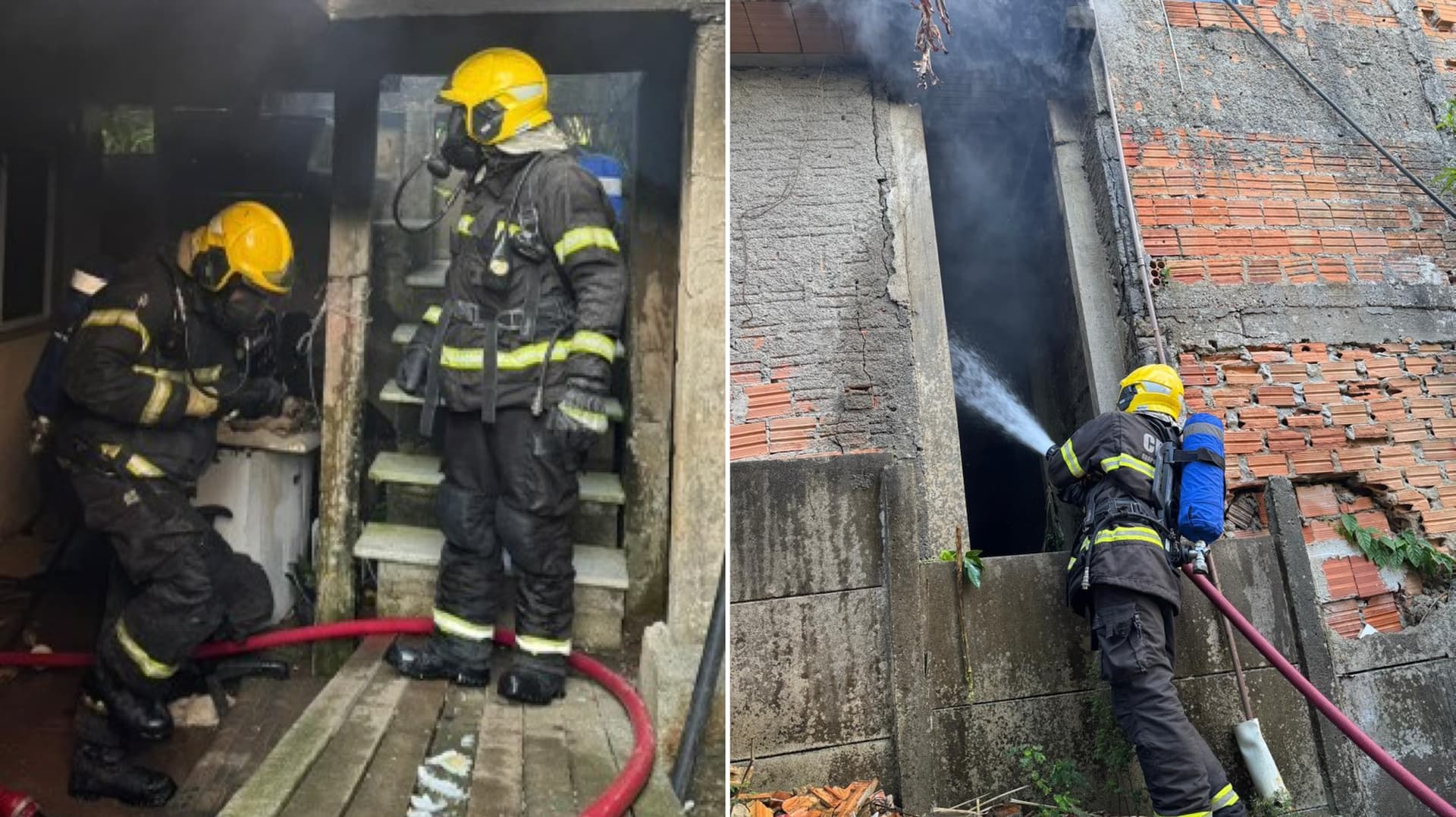 Fogo atinge casa e provoca momentos de tensão em Florianópolis