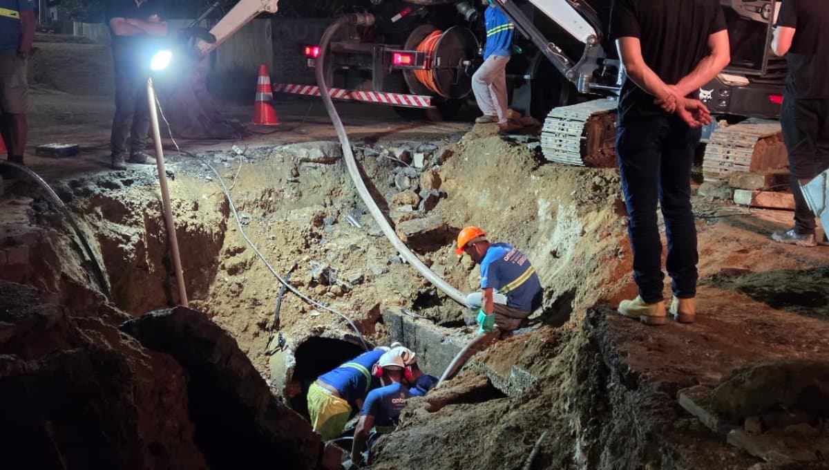 Reparo concluído, mas água ainda não chegou para todos em Itajaí e Navegantes