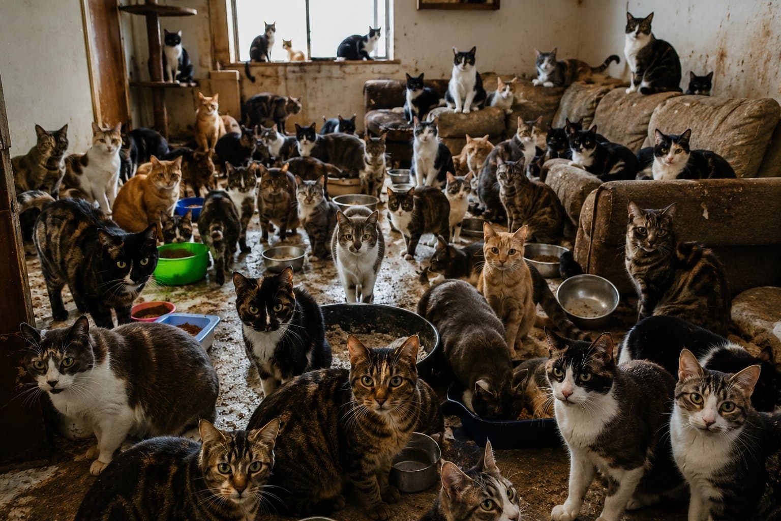 Apartamento tomado por centenas de gatos em situação insalubre leva MPSC a agir em SC