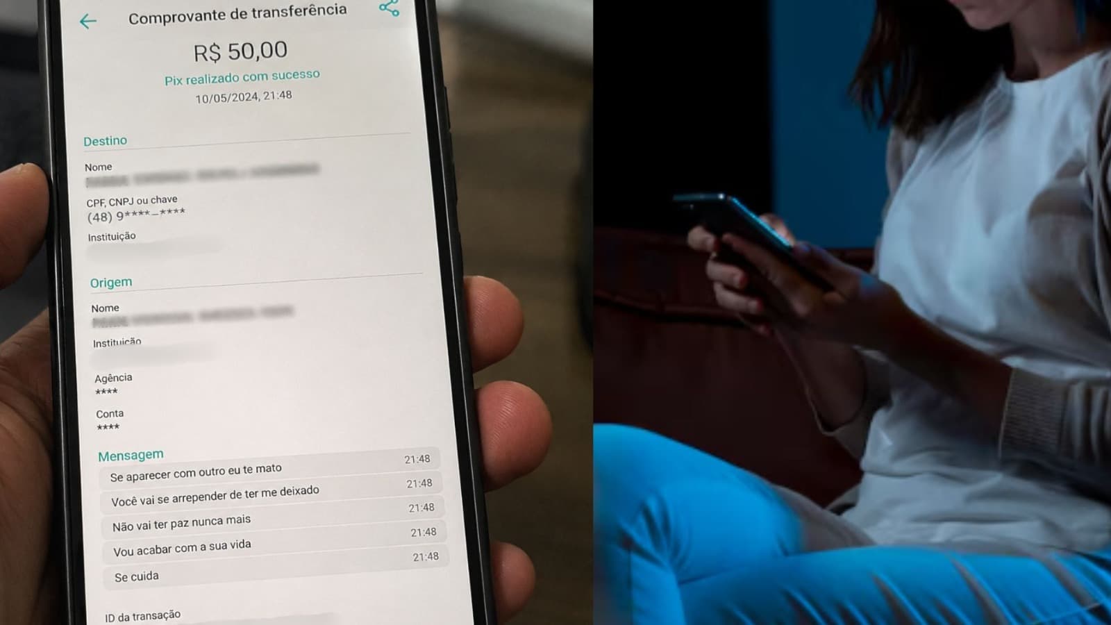 “Me desbloqueia ou…”: homem usa PIX para ameaçar ex-companheira e acaba preso em SC