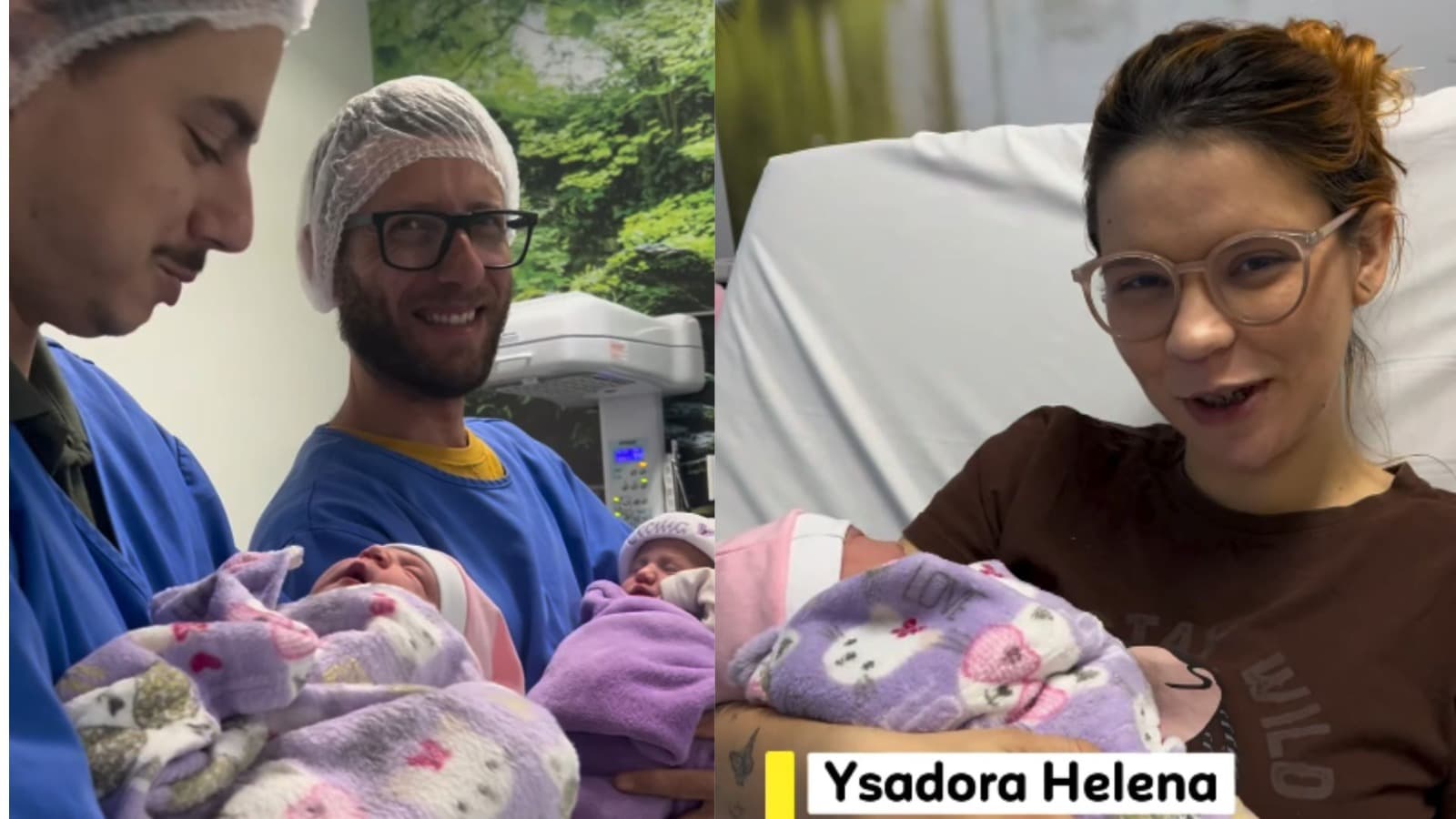 Duas bebês chamadas Cecília nascem no mesmo instante em maternidade de Balneário Camboriú: “Quase gêmeas”