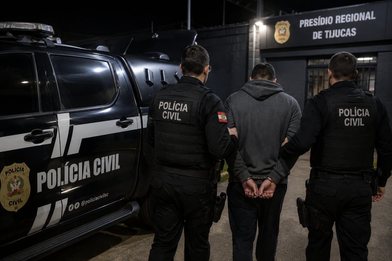 Investigado por incendiar viaturas do trânsito tem prisão preventiva cumprida em SC