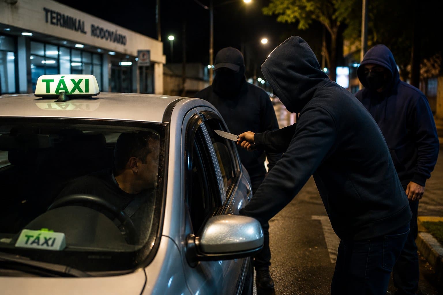 Taxista é ameaçado com faca e tem carro roubado durante corrida em Rio do Sul