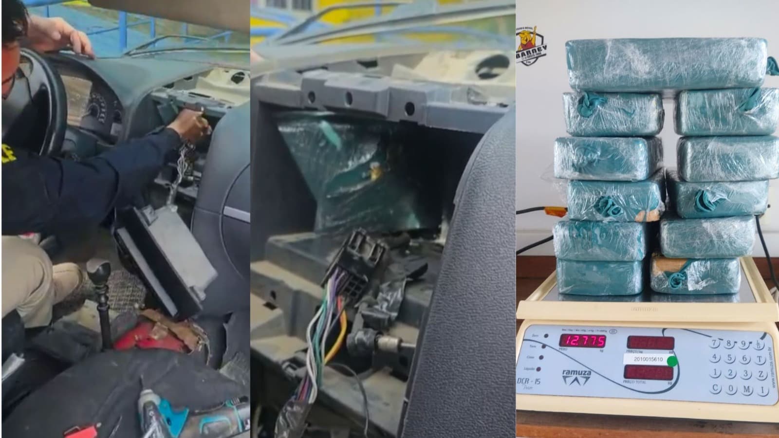 PRF “desmascara” compartimento falso e impede a entrada de 4 mil pedras de crack em SC