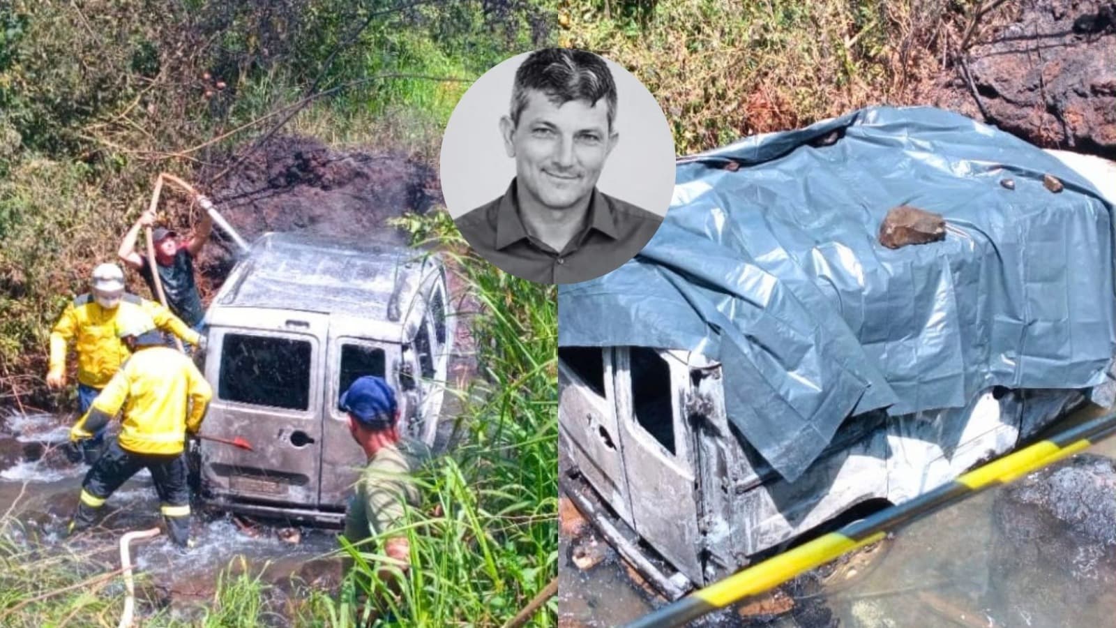 “Ainda sem acreditar”: identificado produtor rural que morreu carbonizado após carro despencar de ponte no interior de SC