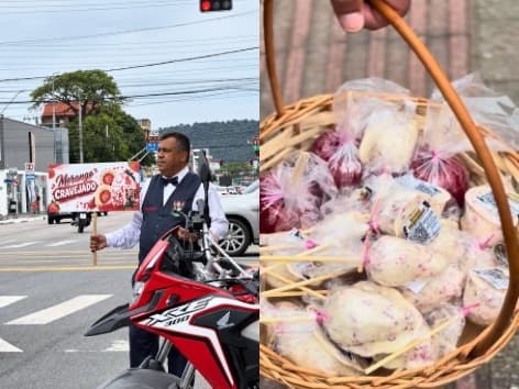 Perdeu tudo na pandemia, morou na rua e hoje vive da venda de morango cravejado nos semáforos de BC e Itajaí