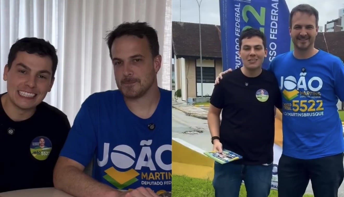 Filho de Luciano Hang vai às ruas de SC pedir votos para João Martins: “o nosso Federal”