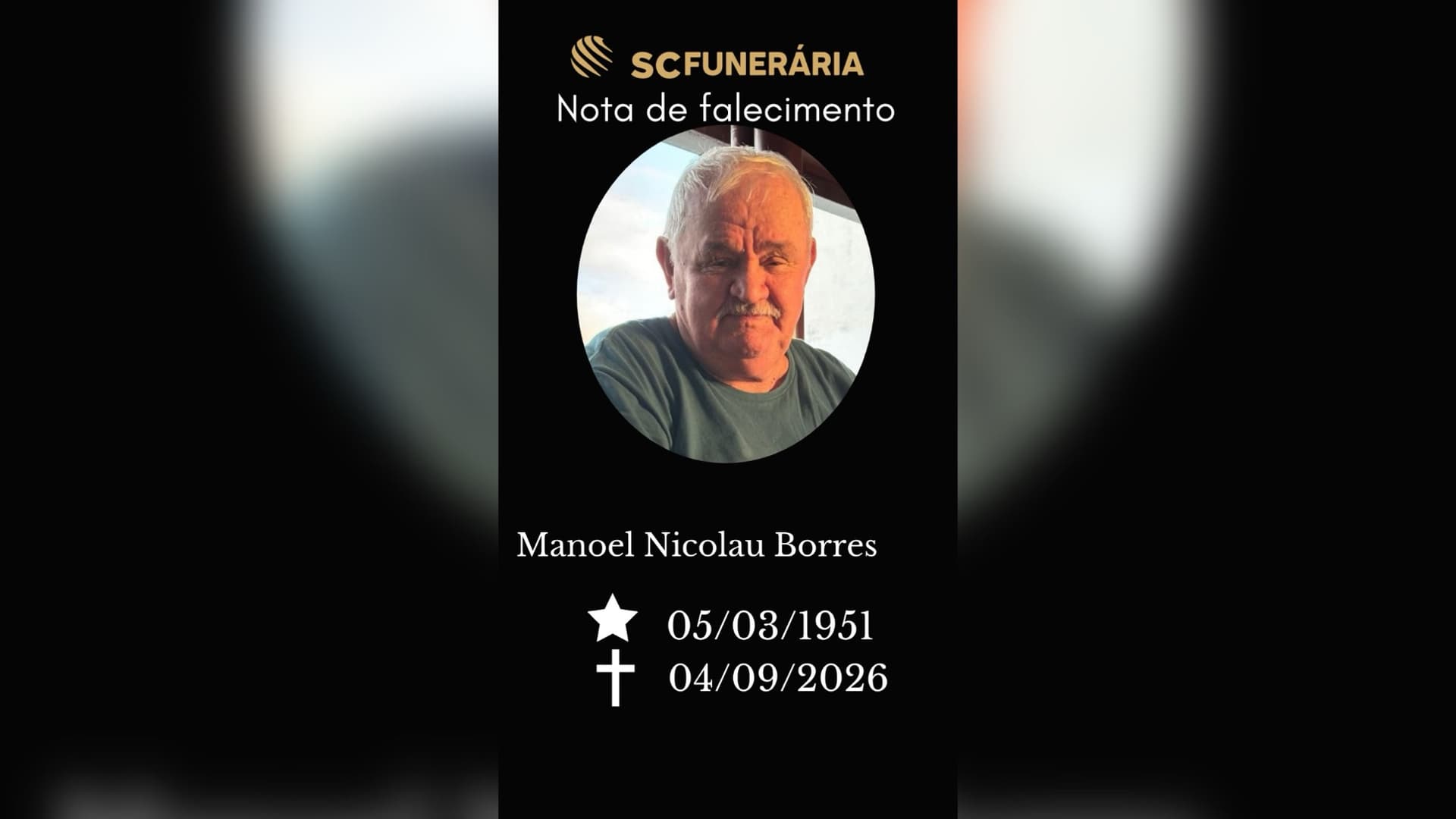 Obituário de Manoel Nicolau Borres