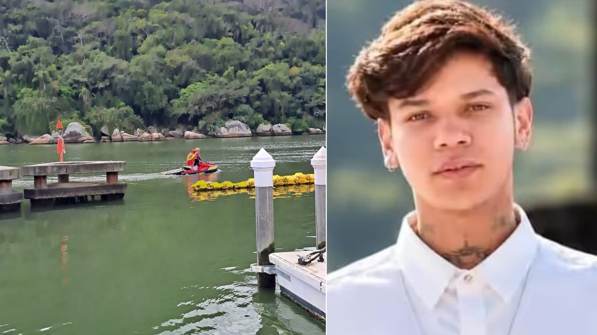 Pertences de jovem desaparecido são encontrados em molhe e bombeiros ampliam buscas em SC