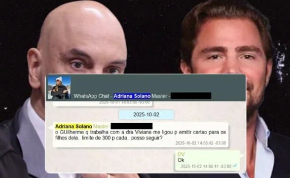 Vorcaro autorizou cartões de crédito do Master aos filhos de Moraes: “limite de 300 para cada”, diz PF