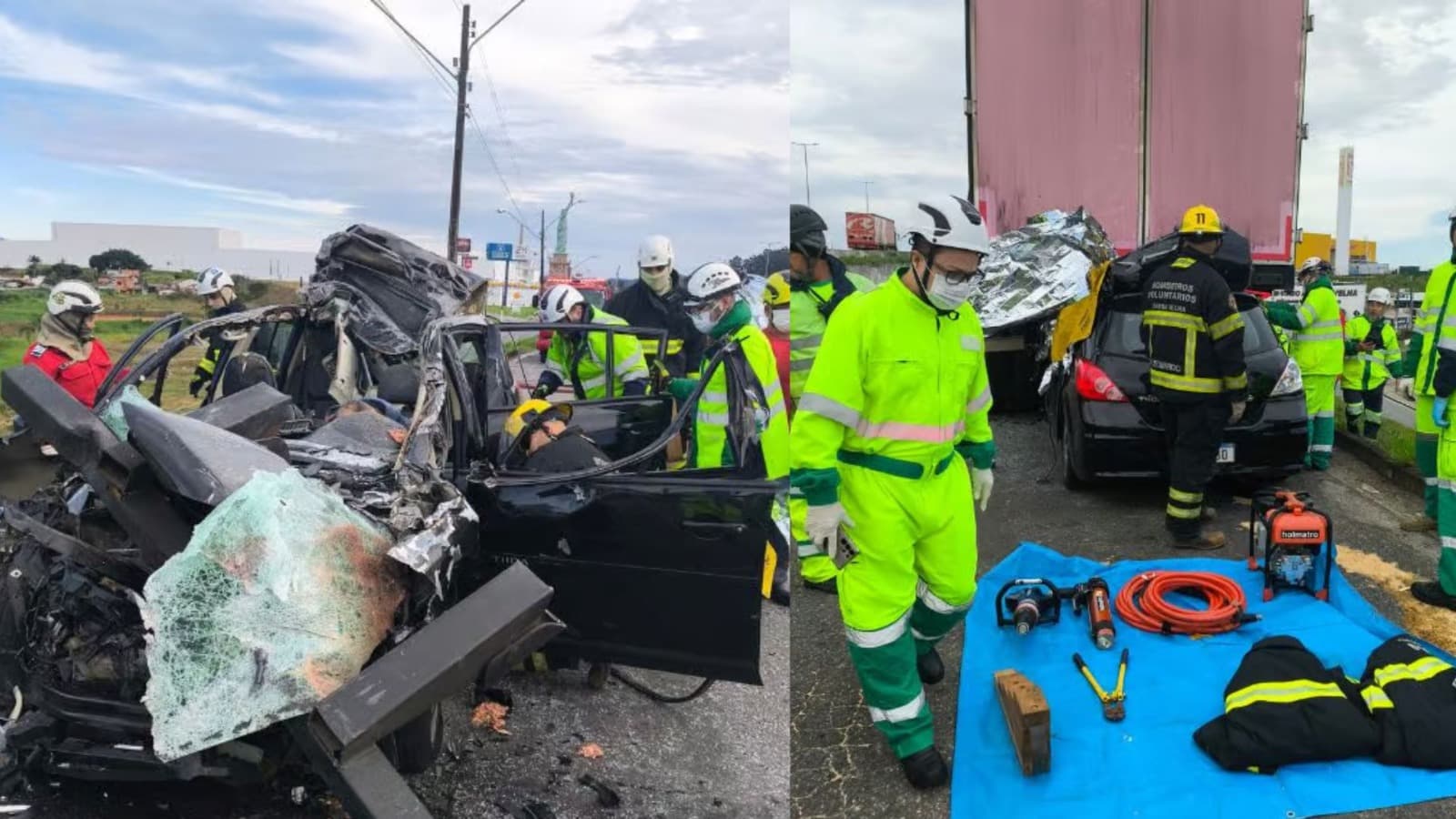 “Não sobrou quase nada”: homem morre após carro ser esmagado em acidente em Barra Velha
