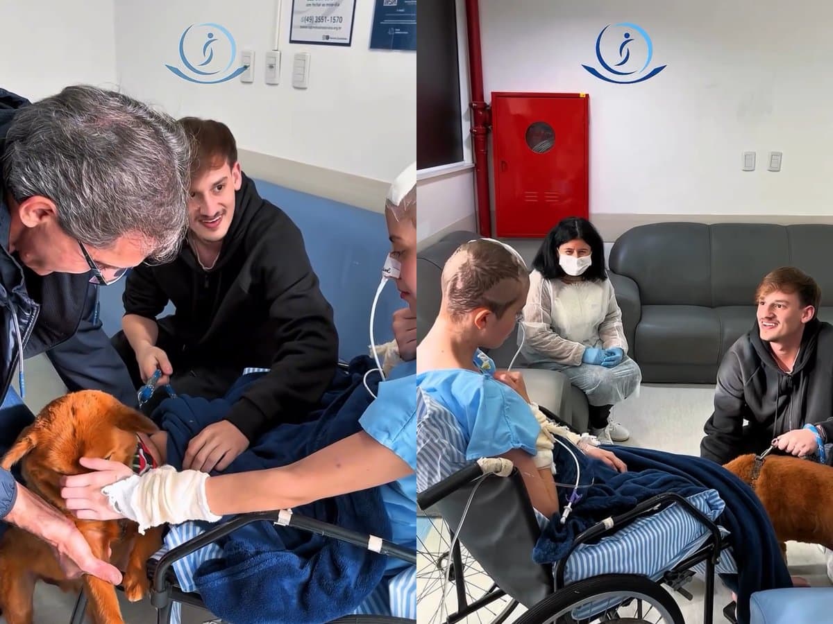 “Hoje tivemos motivo para sorrir”: jovem internada com tumor cerebral recebe visita emocionante em SC