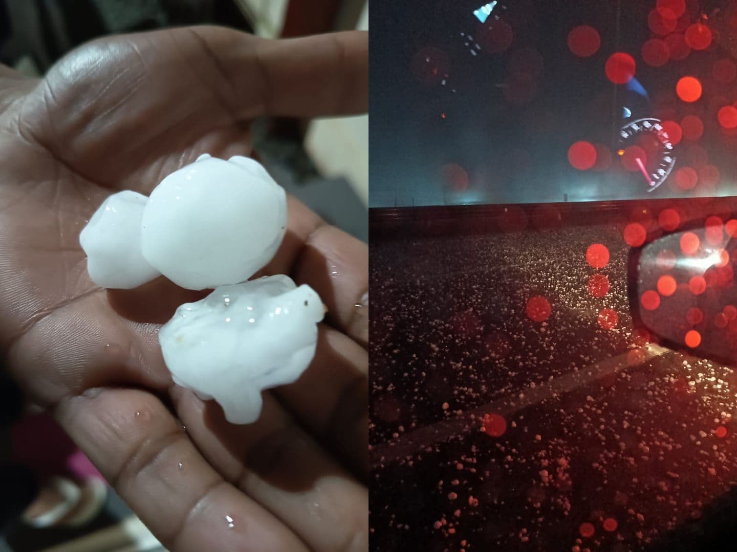 Forte chuva de granizo assusta moradores no Norte Catarinense: “olha o tamanho das pedras!”