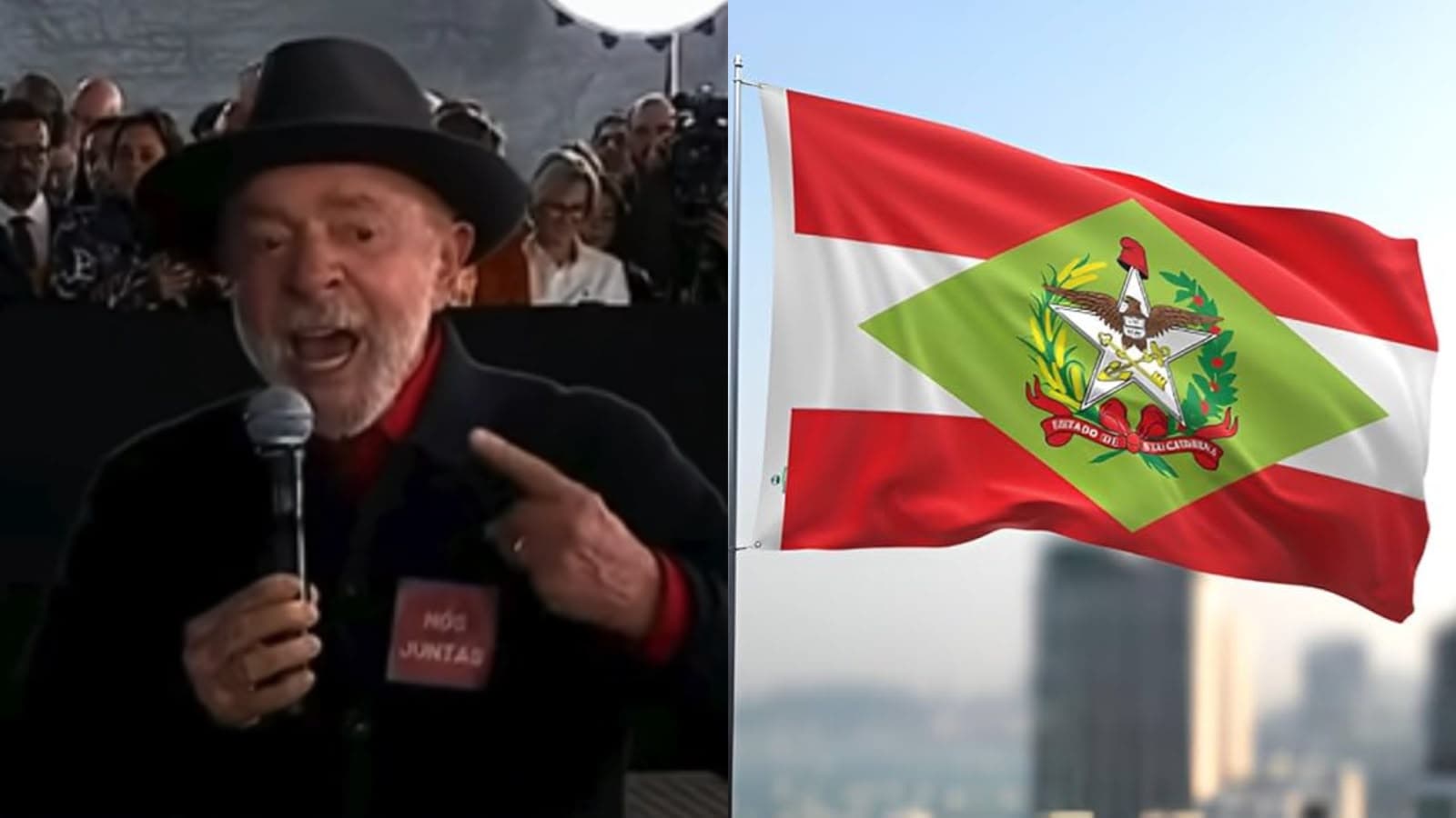 Lula acusa “síndrome de grandeza” em SC e diz ser nordestino: “fiz mais do que qualquer catarinense”