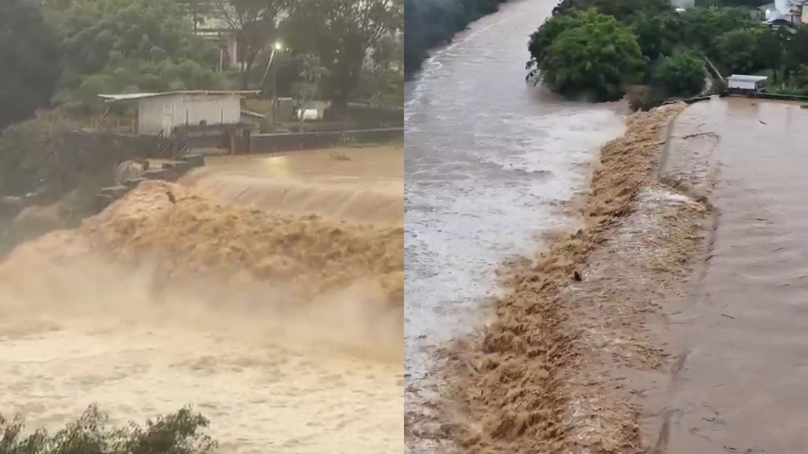 SC registra 117 mm de chuvas em menos de 48h e correnteza assusta no Alto Vale do Itajaí