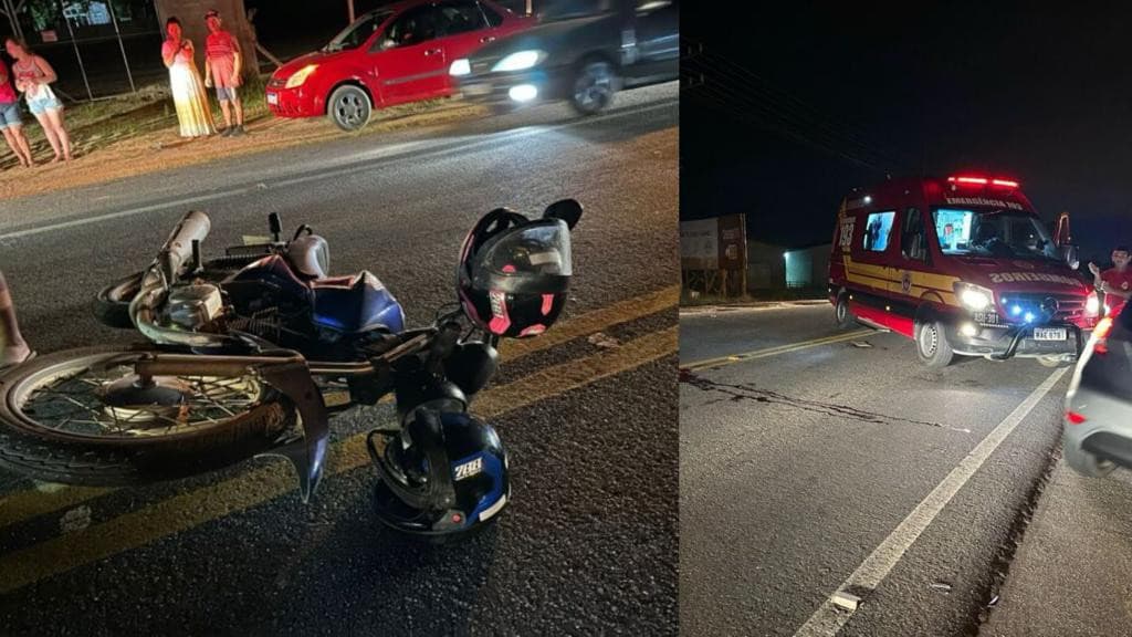 Motorista bate em moto e foge sem prestar socorro às vítimas na SC-410, em Tijucas