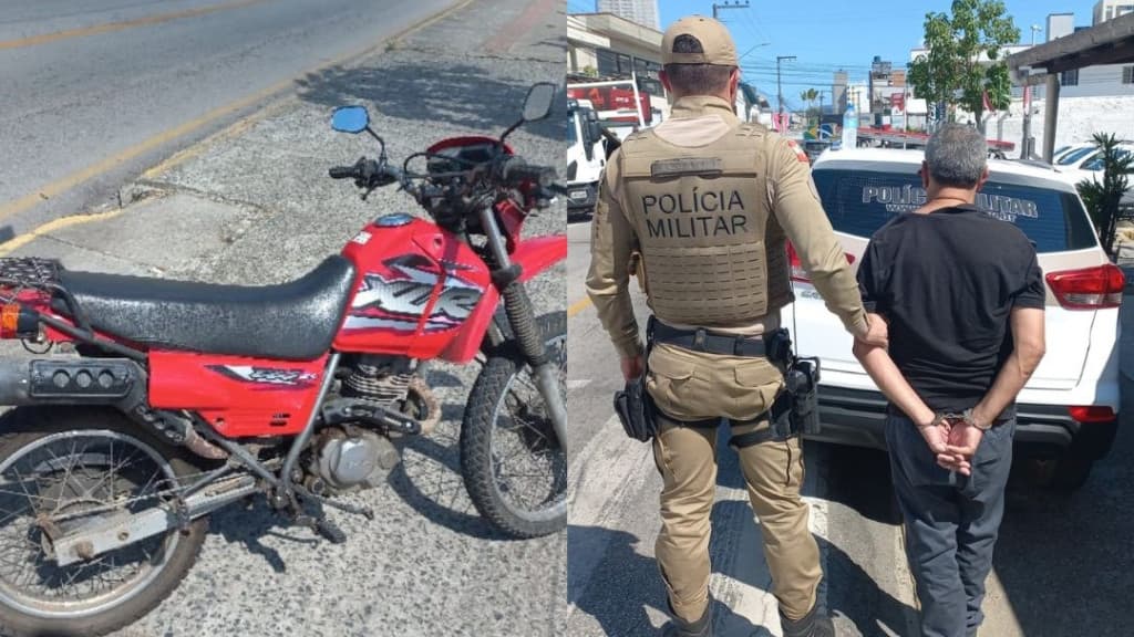 Criminoso em “saidinha” furta moto e acaba preso antes mesmo do dono perceber, em Camboriú