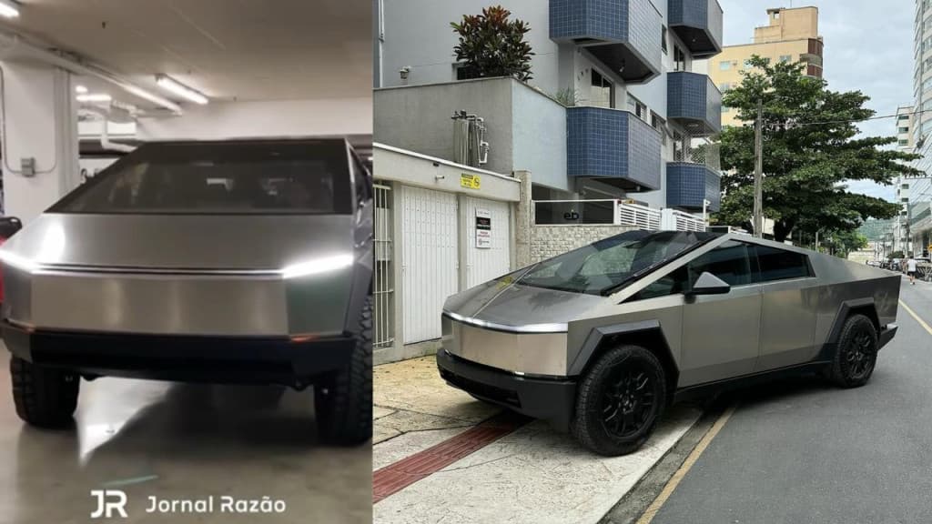“Parece uma máquina de caldo de cana”: 1° Cyber Truck do Brasil está em Balneário Camboriú