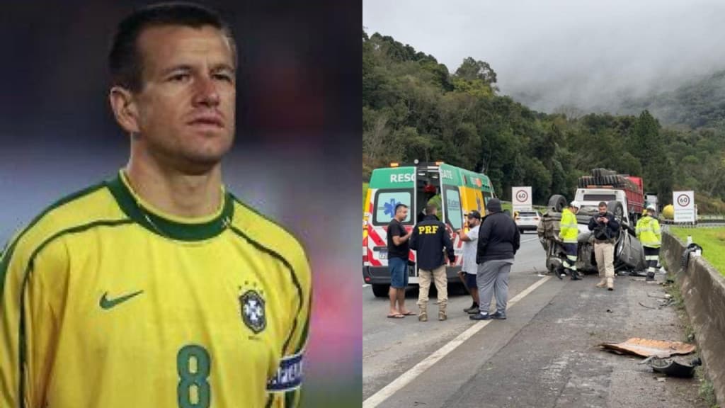 Capitão do tetra, Dunga e esposa sofrem acidente na BR-116
