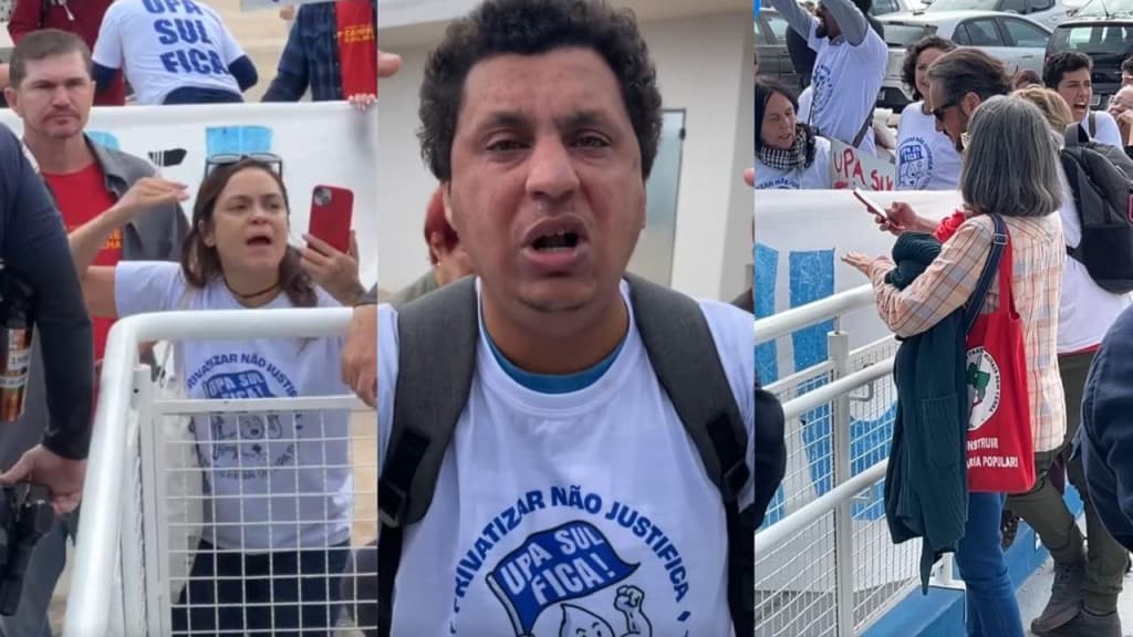 Protesto do MST, PT e PSOL em Florianópolis termina em confusão e spray de pimenta