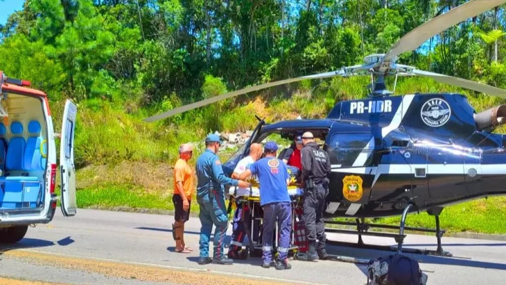 Homem morre após bater motocicleta contra guard rail na SC-446
