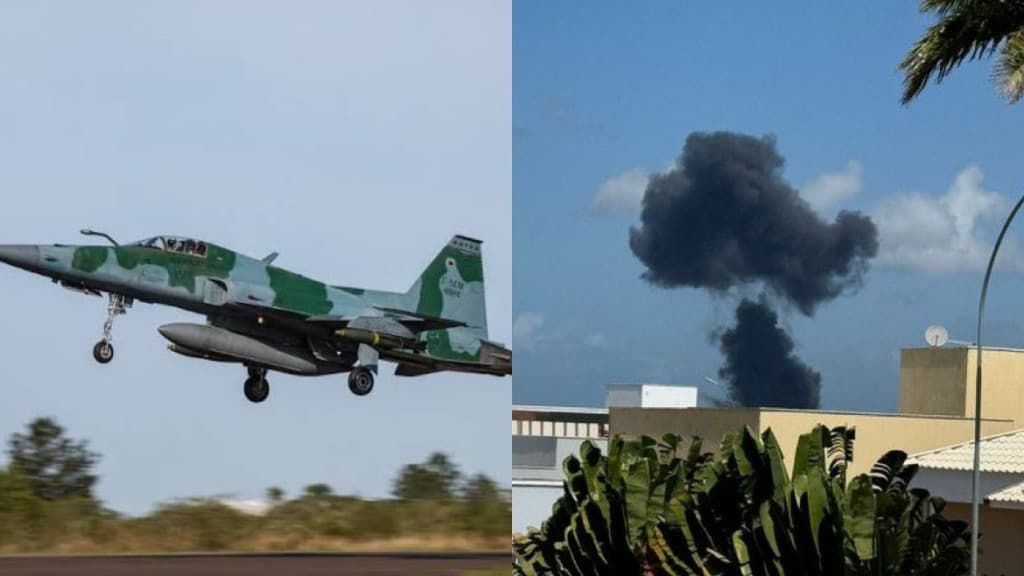 URGENTE: Caça F-5 da Força Aérea Brasileira cai e explode
