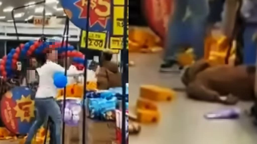 Discussão em supermercado de Itapema termina em “nocaute”