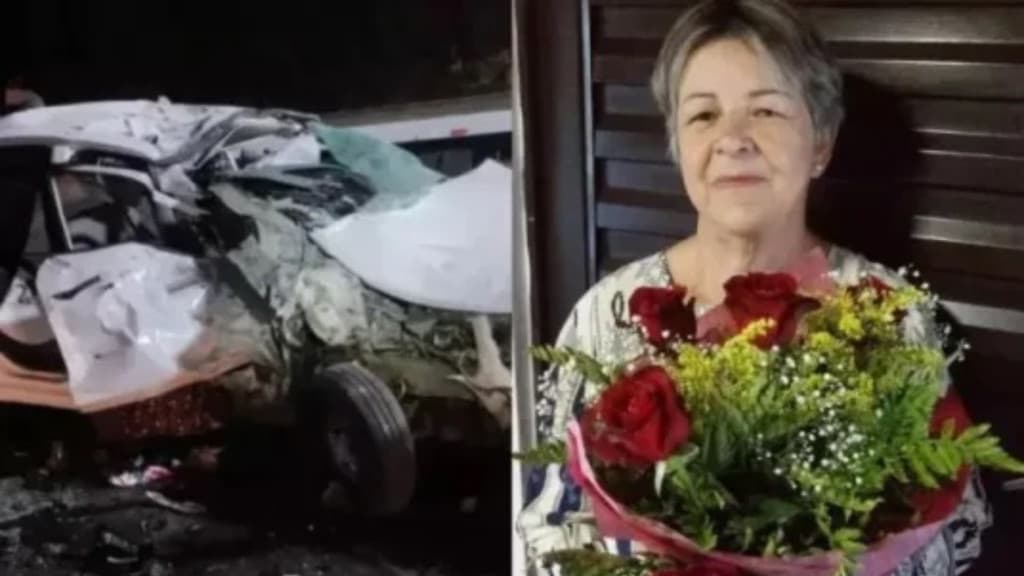 Morre idosa que estava em carro atingido por moto que ““partiu ao meio” em SC