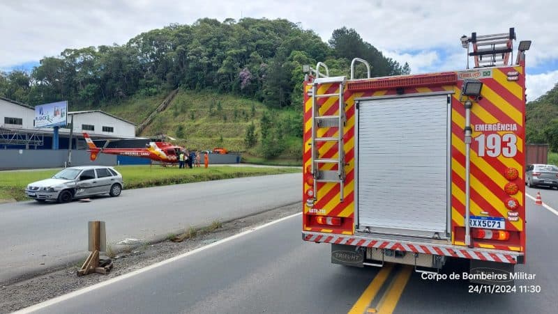 Motociclista tem braço amputado e morre em grave acidente na BR-470